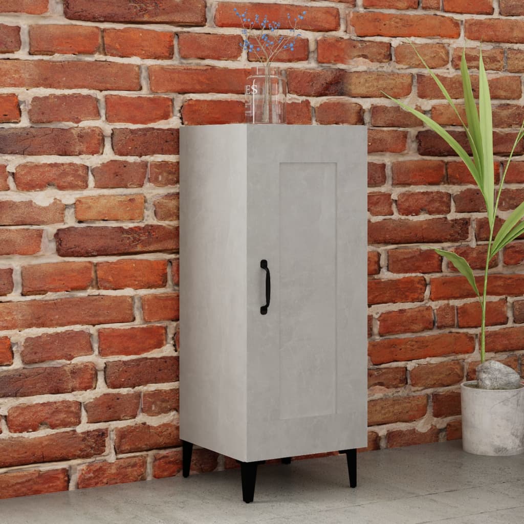 vidaXL Szafka, szarość betonu, 34,5x34x90 cm, materiał drewnopochodny