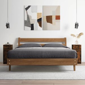 vidaXL Szafka, przydymiony dąb, 30x30x70 cm, materiał drewnopochodny