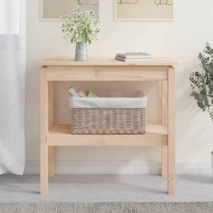 vidaXL Stolik konsolowy, 80x40x75 cm, lite drewno sosnowe
