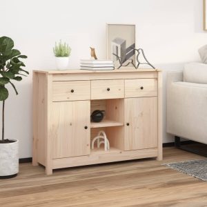 vidaXL Szafka, 100x35x74,5 cm, lite drewno sosnowe