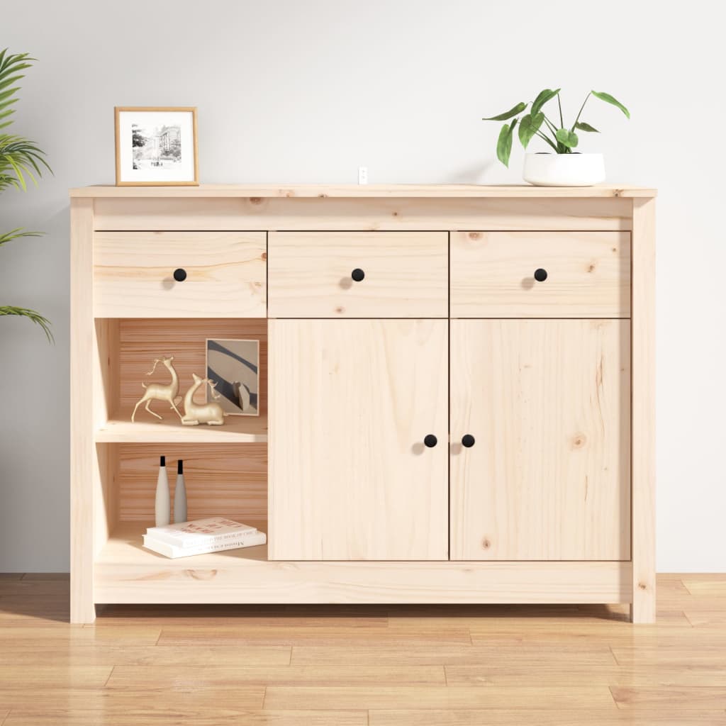 vidaXL Szafka, 100x35x74 cm, lite drewno sosnowe