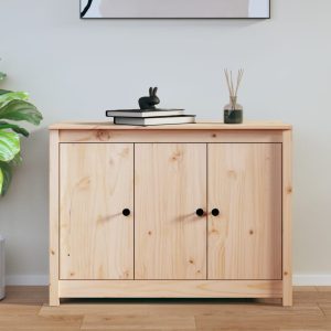 vidaXL Szafka, 100x35x74 cm, lite drewno sosnowe