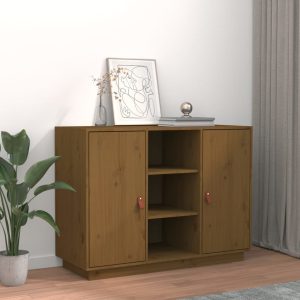vidaXL Komoda, miodowy brąz, 100x40x75 cm, lite drewno sosnowe