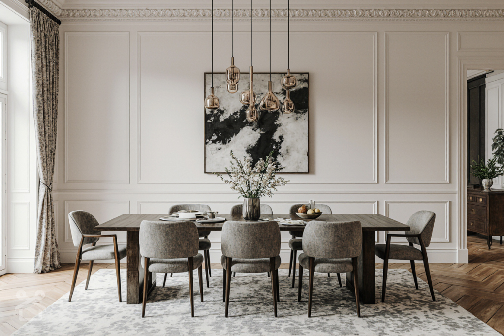 Jadalnia w stylu modern classic