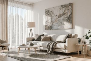 Soft minimal w nowoczesnym salonie