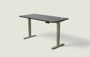 Desktronic – Biurko HomePro – Oliwkowa zieleń / Czarny / 160×80 cm