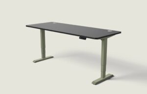 Desktronic – Biurko HomePro – Oliwkowa zieleń / Czarny / 200×80 cm
