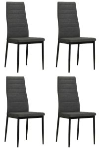 Komplet 4 ciemnoszarych minimalistycznych krzeseł M5-T50