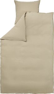 Pościel Soft Collection 150 x 210 cm piaskowa z poszewką na poduszkę 50 x 60 cm – miękki materiał, elegancki kolor, komfortowy rozmiar