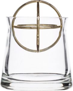 Wazon Sphere S złoty – elegancki design, mały rozmiar, metalowa konstrukcja