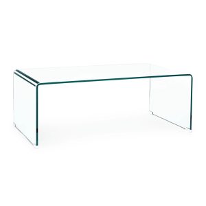 Stolik kawowy IRIDE Bizzotto przezroczysty szklany 120x60x43