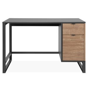 Biurko z szufladami i drzwiami antracyt / brązowe mat 120 cm Sumatra – elegancki design, funkcjonalność, trwałość