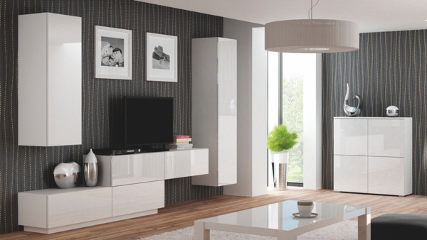 Komoda z drzwiami biała mat / wysoki połysk 100 cm Livo – nowoczesny design, praktyczne przechowywanie, trwałe materiały