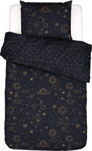 Pościel That’s the Spirit 155 x 220 cm granatowa z poszewką na poduszkę 80 x 80 cm – elegancki design, komfortowy materiał, idealna do sypialni