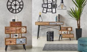 Biurko z szufladami wielokolorowe mat 120 cm Mezo – nowoczesny design, funkcjonalne przechowywanie, idealne do biura i pokoju młodzieżowego