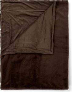 Koc futrzany Furry 150 x 200 cm – miękki i ciepły, czekoladowy kolor, idealny do wnętrz