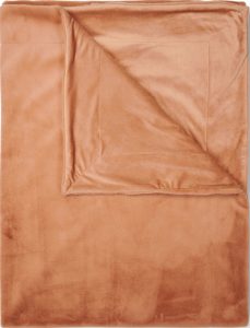 Koc futrzany Furry 150 x 200 cm – miękki, pomarańczowy, idealny do relaksu