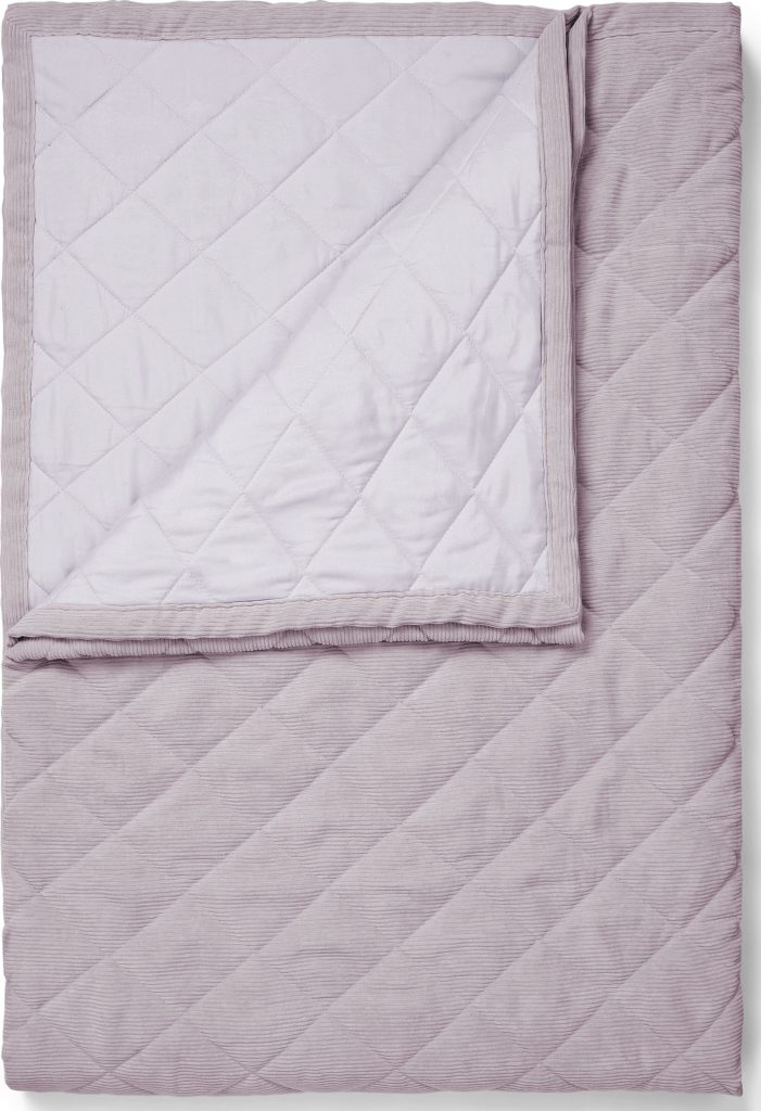 Narzuta Billie 180 x 265 cm fioletowa – elegancki dodatek do sypialni, wzór w stylu klasycznym, miękki materiał