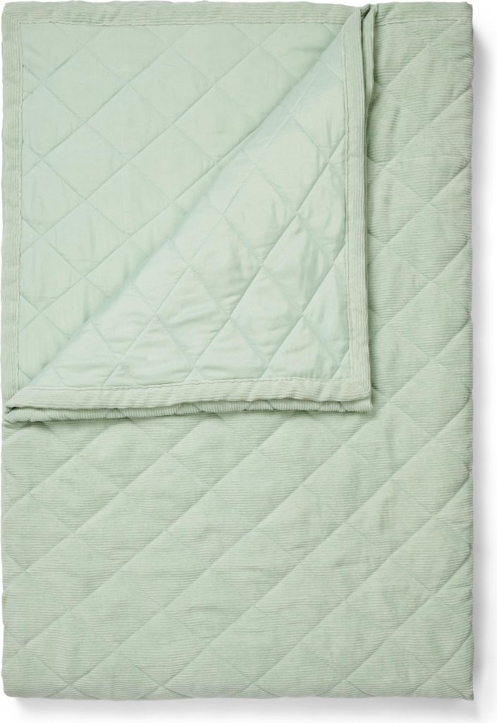 Narzuta Billie 270 x 265 cm miętowa – elegancki design, idealna do sypialni, łatwa w pielęgnacji