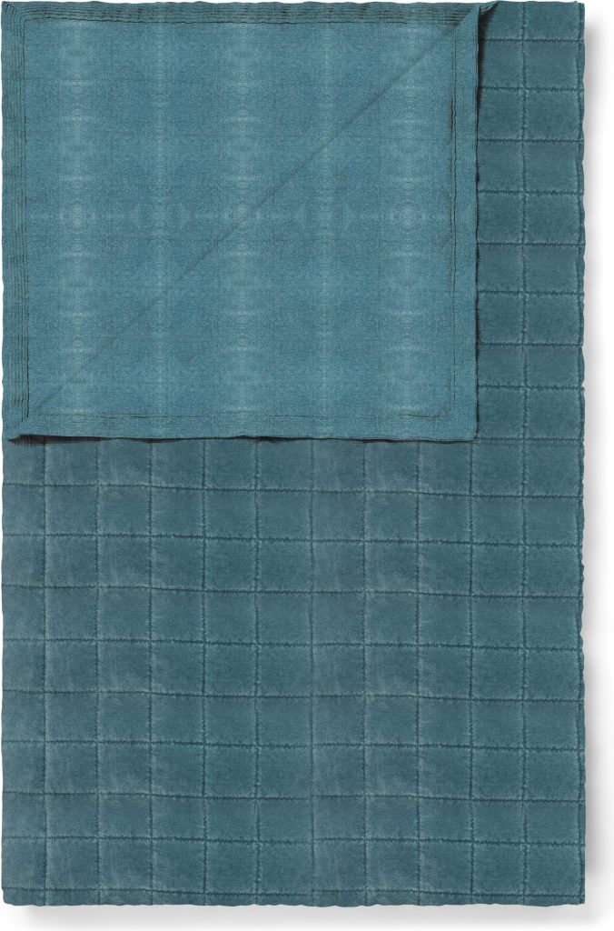Narzuta Julia 220 x 265 cm – elegancka szaroniebieska narzuta do sypialni, doskonała na łóżko podwójne