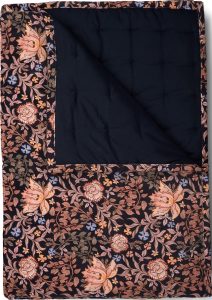 Narzuta Ophelia 270 x 265 cm granatowa – elegancki dodatek do sypialni, łatwa pielęgnacja, klasyczny styl