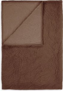 Narzuta Roeby 150 x 200 cm – elegancka czekoladowa narzuta do sypialni, wysokiej jakości materiał