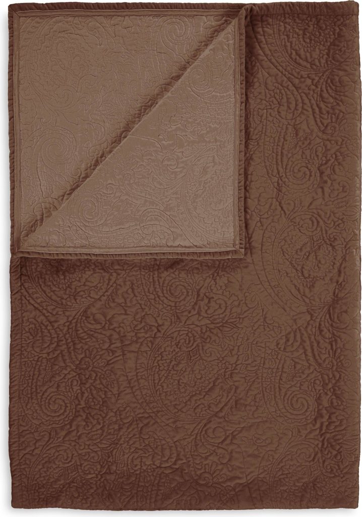 Narzuta Roeby 220 x 265 cm czekoladowa – elegancki dodatek do wnętrz, duży rozmiar, wysokiej jakości materiał