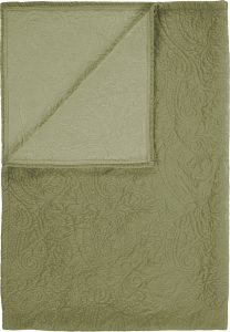Narzuta Roeby zielona 220 x 265 cm – elegancka narzuta do sypialni, aksamitny materiał, duży rozmiar