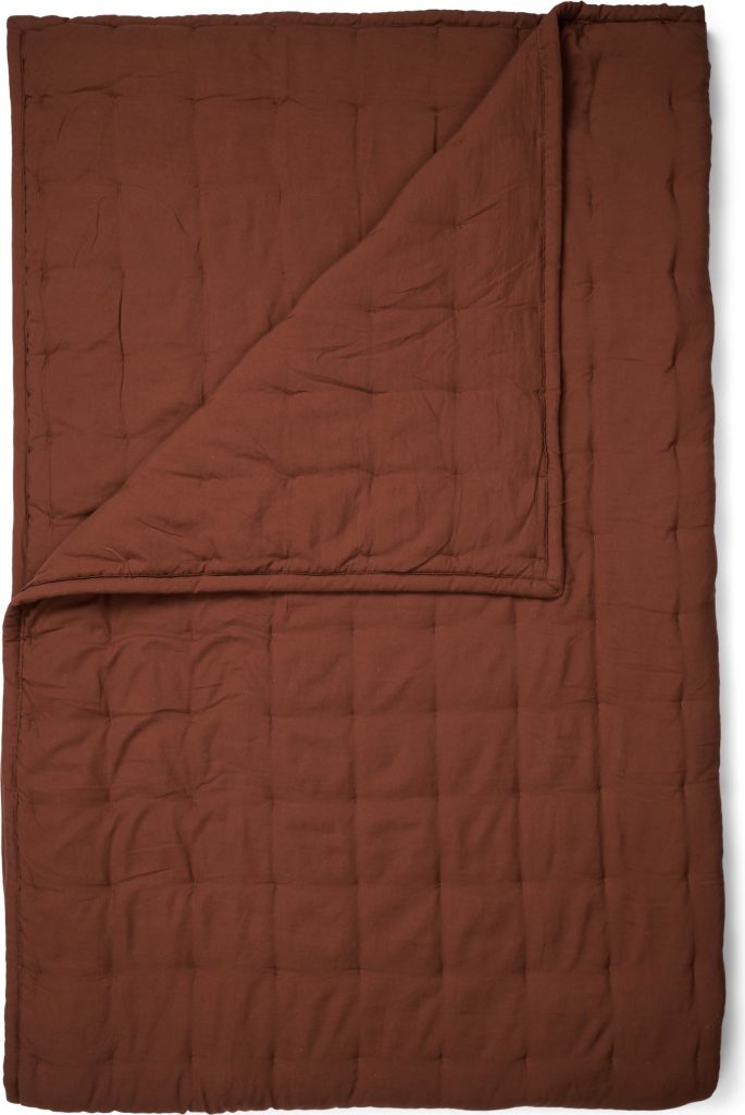 Narzuta Ruth 180 x 265 cm brązowa – elegancki design, uniwersalny kolor, wysokiej jakości materiał