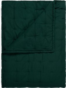 Narzuta Ruth 220 x 265 cm – elegancka, ciemnozielona, doskonała do sypialni