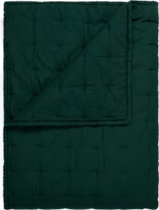Narzuta Ruth 270 x 265 cm ciemnozielona – elegancki styl, duży rozmiar, wysoka jakość