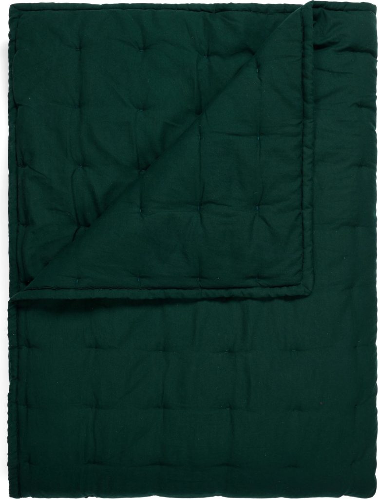 Narzuta Ruth 270 x 265 cm ciemnozielona – elegancki styl, duży rozmiar, wysoka jakość