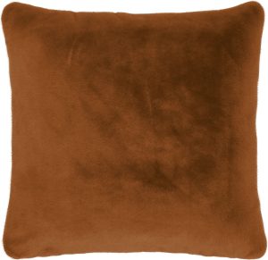 Poduszka Furry rdzawa – miękka, stylowa, 45×45 cm, materiał poliestrowy