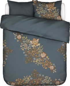 Pościel Amelie 200 x 200 cm ciemnoniebieska z 2 poszewkami na poduszki 80 x 80 cm – elegancki design, wysoka jakość, przyjemny materiał