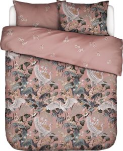 Pościel Diem 200 x 200 cm antyczny róż z 2 poszewkami na poduszki 70 x 90 cm – elegancki design, komfortowy materiał, idealna do sypialni