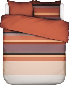 Pościel Edith 200 x 220 cm czerwono-brązowa z 2 poszewkami na poduszki 60 x 70 cm – elegancki design, komfortowy materiał