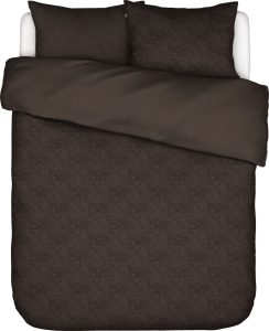 Pościel Felipa 200 x 220 cm ciemnobrązowa z 2 poszewkami na poduszki 60 x 70 cm – elegancki design, wysoka jakość, komfort snu