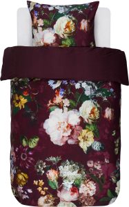 Pościel Fleur 135 x 200 cm burgund z poszewką na poduszkę 80 x 80 cm – elegancki design, wysoka jakość, komfortowy materiał