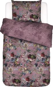 Pościel Isabelle 155 x 220 cm fiołkowa z poszewką na poduszkę 80 x 80 cm – elegancki design, komfortowy materiał, stylowy kolor