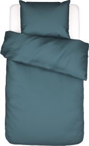 Pościel Minte 140 x 220 cm szaroniebieska z poszewką na poduszkę 60 x 70 cm – elegancki design, komfort, jakość