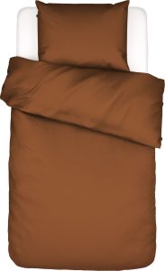 Pościel Minte brązowa 140 x 220 cm z poszewką na poduszkę 60 x 70 cm – elegancki design, komfortowy materiał, idealna na każdą porę roku