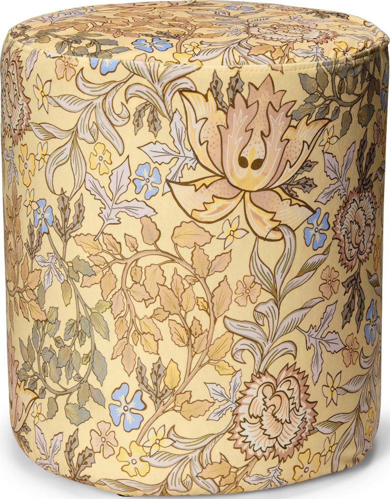 Puf Ophelia 40 cm – wygodny, żółty, stylowy element dekoracyjny