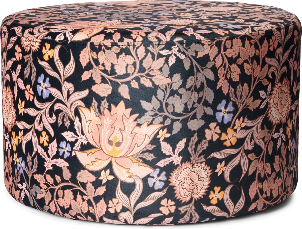 Puf Ophelia 60 cm granatowy – elegancki design, komfort, wszechstronność, materiał wysokiej jakości