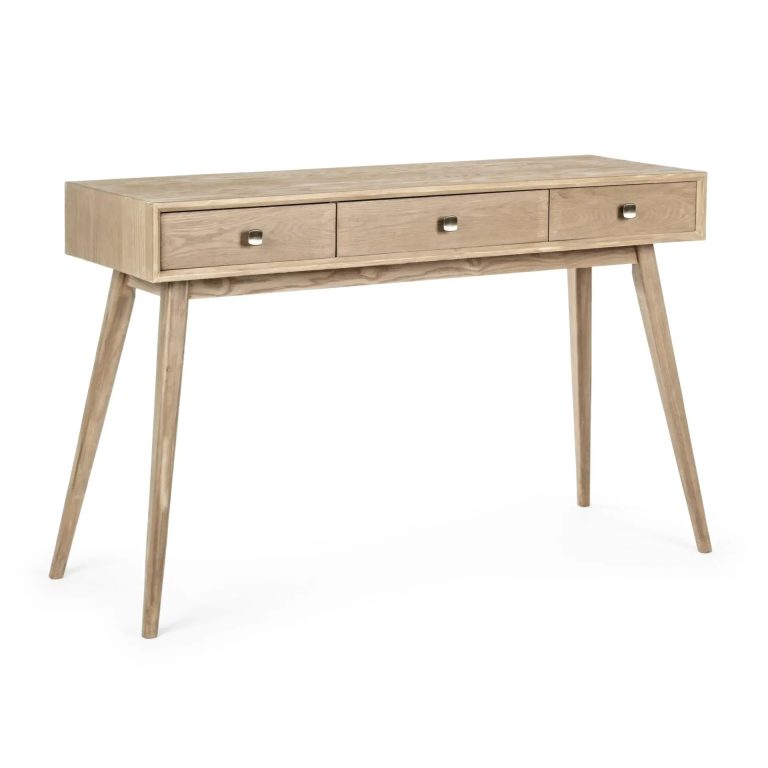Konsola ALANNIS Bizzotto naturalna drewno + MDF 120x40x78