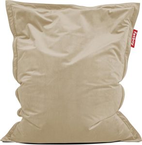 Puf Fatboy The Original Slim Velvet beżowy z recyklingu – elegancki, funkcjonalny, eco-friendly
