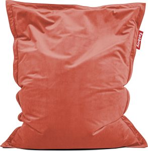 Puf Fatboy The Original Slim Velvet czerwonopomarańczowy z recyklingu – elegancki design, trwały materiał, komfortowy