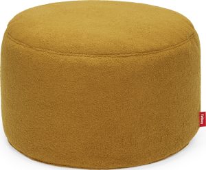 Puf Point Large Sherpa musztardowy – komfortowy, stylowy, duży, materiał sherpa