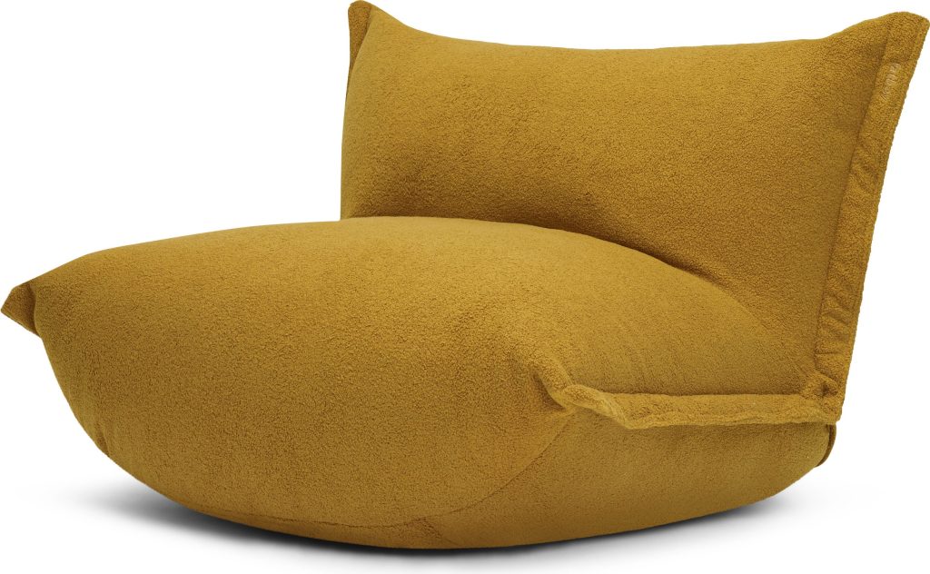 Puf The BonBaron Sherpa brąz khaki – komfortowy, uniwersalny, miękki materiał