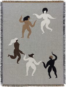 Koc Tapestry 120 x 170 cm szary – stylowy dodatek, przytulny, uniwersalny