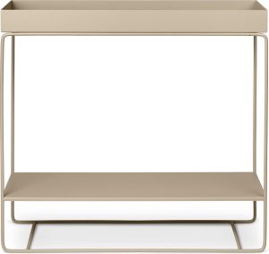 Konsola Plant Box Two-Tier piaskowa – elegancki design, dwupoziomowa, styl skandynawski